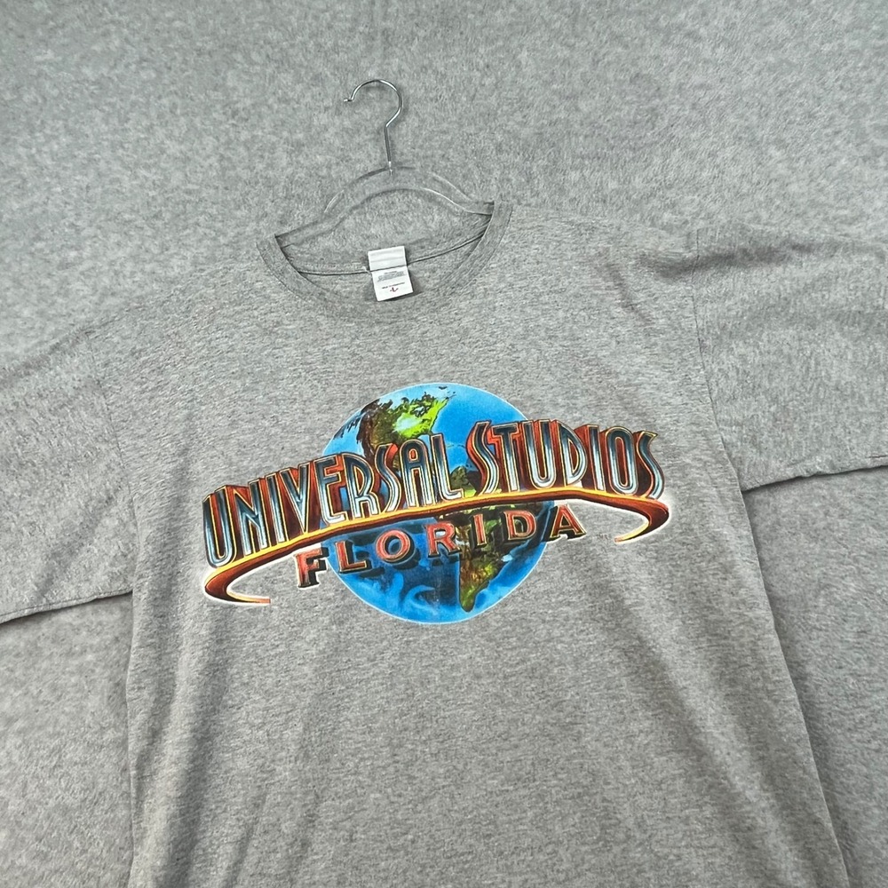 Universal Studios Shirt Orlando Globe Movie Souvenir y2k Vintage‎ Graphic Gray L